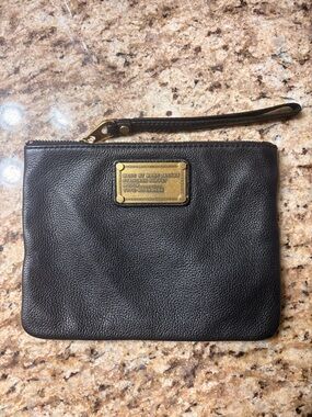 Black leather Marc by Marc Jacobs wristlet